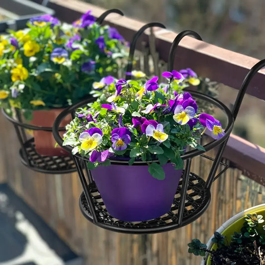 Metal Hanging Planters for Balcony and Garden