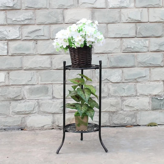 Tall 2 Tier Metal Plant Stand